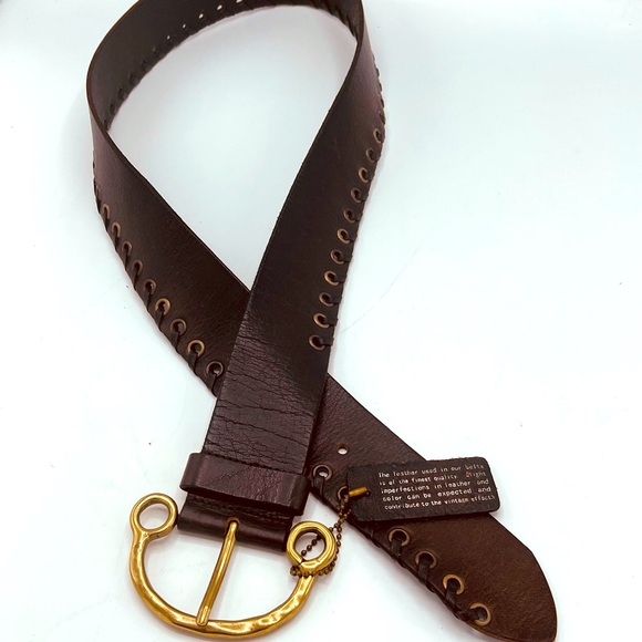 LINEA PELLE IMPORTED LEATHER BELT - Picture 3 of 16